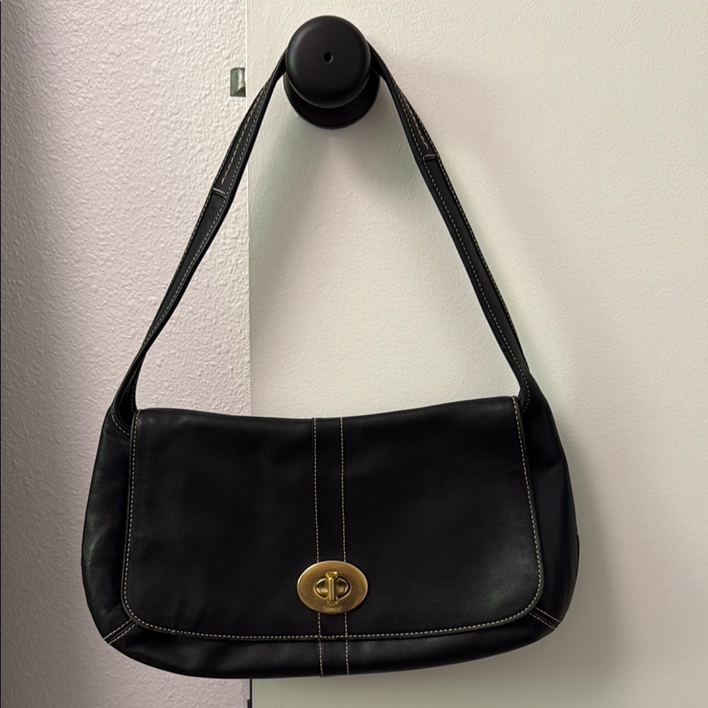 Coach Black Leather Ergo Shoulder Bag